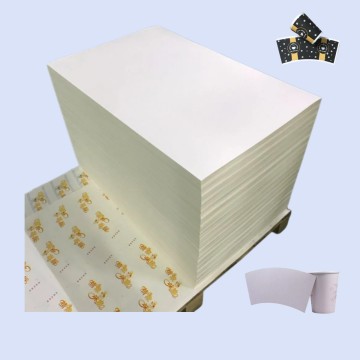 Raw Material Pe Customized Size Paper in Sheet PE Coated Paper for Disposable Paper Cup