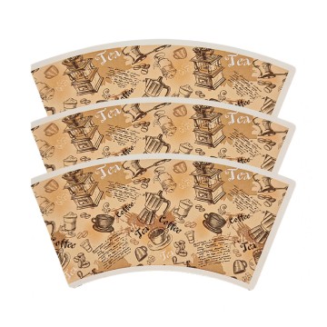 Paper Cup Fan Raw Material Pe Coated Printed Paper Cup Fan 2-12OZ Printable Colors Paper Cup Raw Material