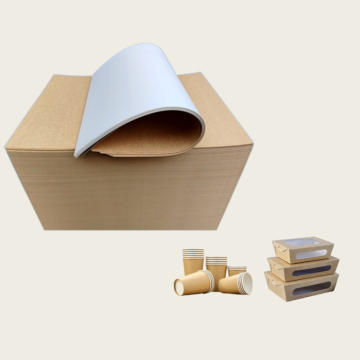 PE Coated Paper Sheet | 190-340GSM C1S Kraft Back Cardboard Duplex Board for Tea Coffee Beer Packaging